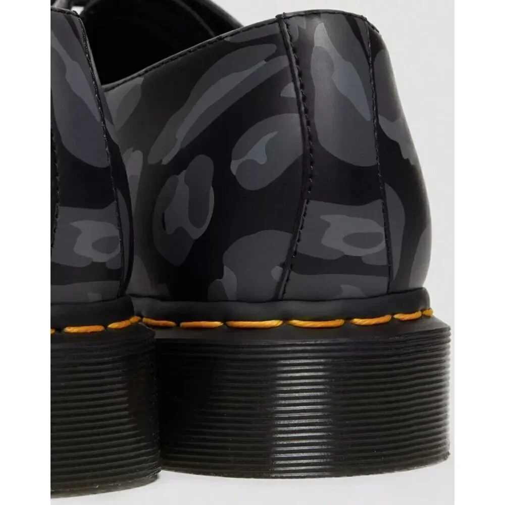 Dr. Martens 1461‎ Skull Print Shoes Unisex 6M/7W Black Grey NWOT'S Graphic